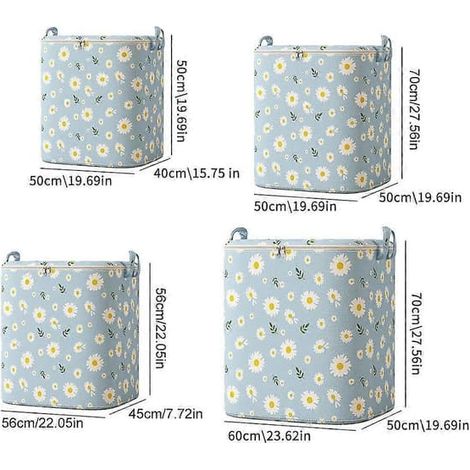 Täcke förvaringsväska - Non-tissé, stor kapacitet, dragkedja, blå L