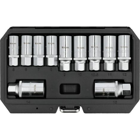 Yato, modelo YT-06201, Juego de extracciones para espárragos (11 piezas), herramienta duradera y precisa, ideal para la extracción de espárragos en vehículos y maquinaria