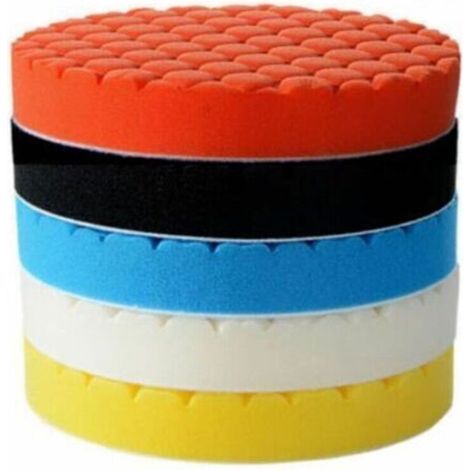 Packung mit 6 125-mm-Polierscheiben – Premium-Flexschwamm – zum Autopolieren und empfindlichen Oberflächen – verschiedene Farben (1/5)