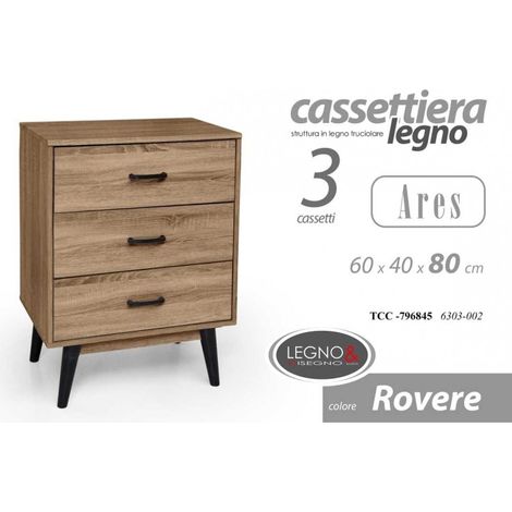 Cajonera pequeña estilo urbano cm 60 x 40 x 80 h