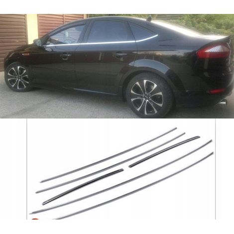 Embellecedores cromados para las ventanillas del Ford Mondeo Mk4 HB Hatchback