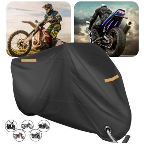 XXXL Bâche moto étanche Bâche moto 295x110x140cm Couverture moto Outdoor Résistant à la neige (1/4)