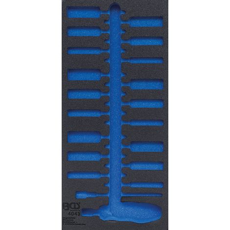 Inserto taller BGS Technic negro 20 piezas espuma resistente