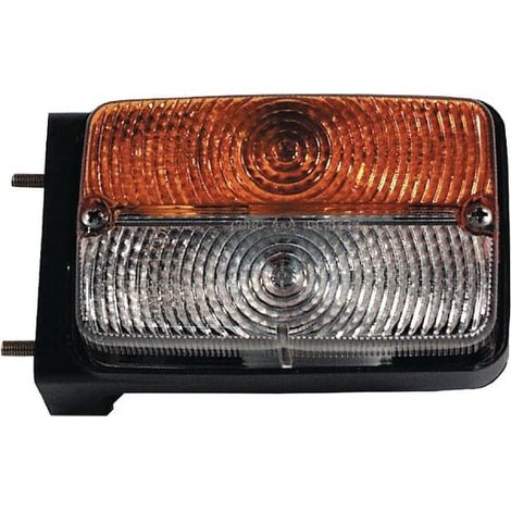 Luz de galib贸 e intermitencia hal贸gena frontal'rectangular 12 V 谩mbar / transparentee atornillable 128 x 57 x 80 mm Cobo COBO