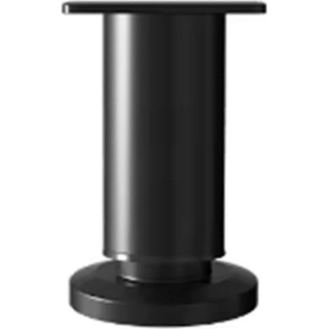 Pieds de support réglables, hauteur 8-12 cm, acier noir, adaptés aux cadres de lit, tables et autres meubles. (1/5)