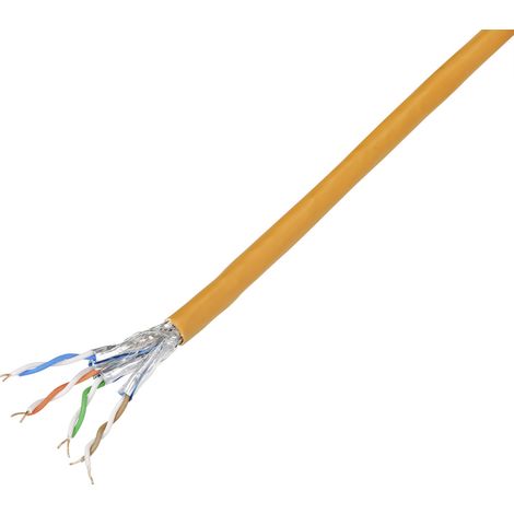 TRU COMPONENTS Netzwerkkabel CAT 7 S/FTP 4 x 2 x 0.26 mm² Orange 100 m (1/3)