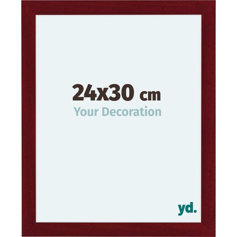 yd. - Cadre photo 24x30 - Vin Rouge Patine - MDF - Como (1/5)