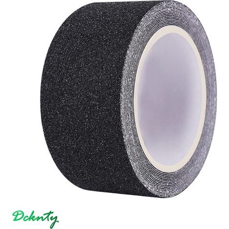 5 cm x 10 m Black Anti-Slip Adhesive Tape, High Traction Anti-Slip Tape, Strong Abrasive Safety Tape for Stairs, Steps, Railings, Outdoor and Indoor Use (1/5)