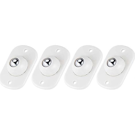 Lot de 4 mini roulettes pivotantes en acier inoxydable pour meubles et armoires. (1/5)