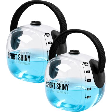 VENTEO - Poids Musculation Aqua Dynamic Kettlebell Ajustable à Remplir d'Eau Charge Réglable 1 à 5 kg Poignée Ergonomique Musculation Maison, Cardio et Renforcement (1/5)