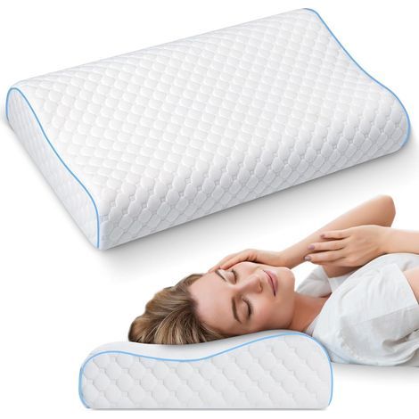 Oreillers pour la tête et la nuque, oreillers cervicaux ergonomiques, oreillers cervicaux orthopédiques anti-ronflement, oreillers à mémoire de forme, soulagement de la douleur (1/5)