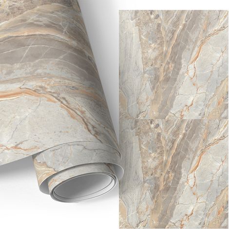 Klebefolie für Möbel - Möbelfolie - Selbstklebefolie - Küche folieren - Schrank folieren - Tischfolie - Marmor-Eleganz 50x100 cm