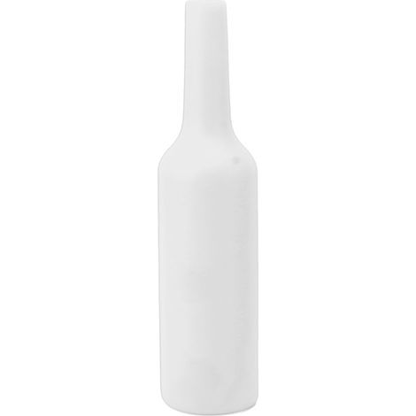 Bouteille d'entraînement de barman en silicone incassable et résistante aux chutes, souple, blanche.