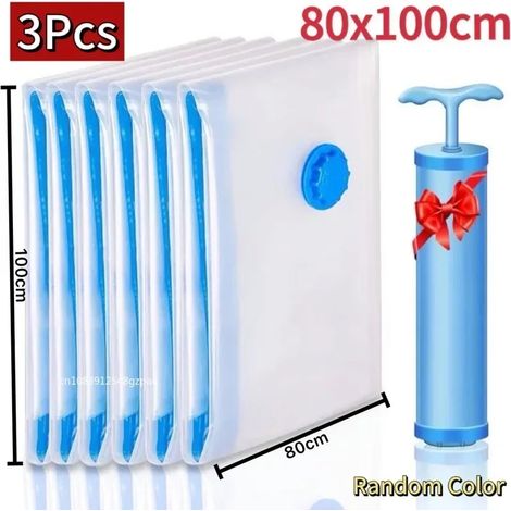 Sac de rangement sous vide réutilisable avec couvercle de pompe pour vêtements, grand sac de compression en plastique vide, contenant de rangement pour accessoires de voyage-AquaForge