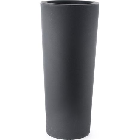 Vaso Ø55x145 cm in Polietilene Schio Cono 145 Antracite (1/3)