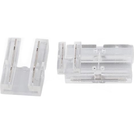 Lot de 20 connecteurs de bande LED FCOB COB 8 mm, connecteur transparent sans soudure, fil à 2 broches (1/5)