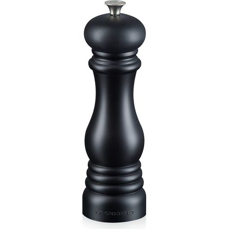 Moulin à Poivre Classique Réglable, Plastique ABS Résistant aux Éclats, Anticorrosion, 21 cm, Noir Mat (1/5)