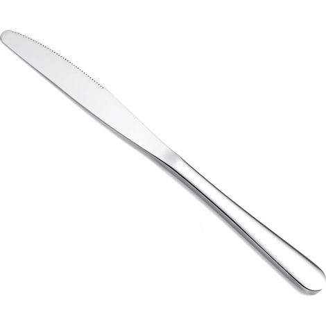 Ensemble de 6 couteaux de table, couteau de dîner en acier inoxydable brillant miroir, couteau à beurre, ustensiles de table solides (1/5)