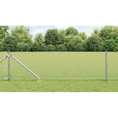 Zaunpfosten Silber 10 x 0,6 m (19 x 19 mm Netz) Stahl