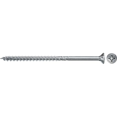 Viti truciolari PowerFast II FPF II CZP 4,5x60 BC 200 Filetto parziale, Pozi, Testa svasata piana, Zincatura bianca (200 Pz.)