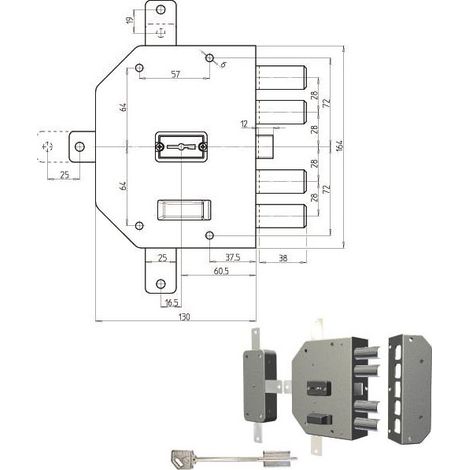 Cerradura Sic.Quíntuple Izquierda Dm 2350 Cr