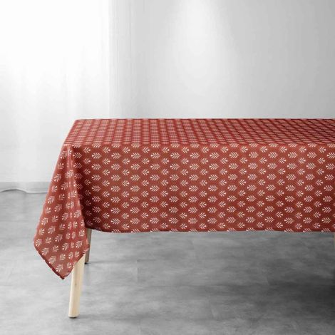 Nappe Imprimée "Manuella" 145x240cm Terracotta (1/3)