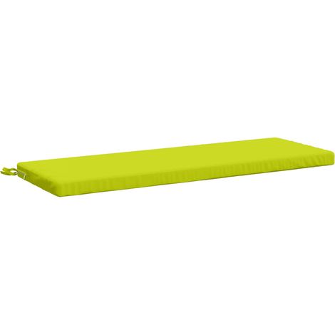 Coussin de banc SOEST 100 % polyester Vert vif. 120 x 40 x 5 cm vidaXL