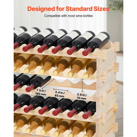 Casier à Vin Modulaire Capacité de 96 Bouteilles Range Bouteilles (1/5)