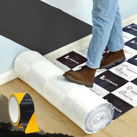 Pellicola protettiva pavimenti antiscivolo 1x31 m bianco-nera (1/5)