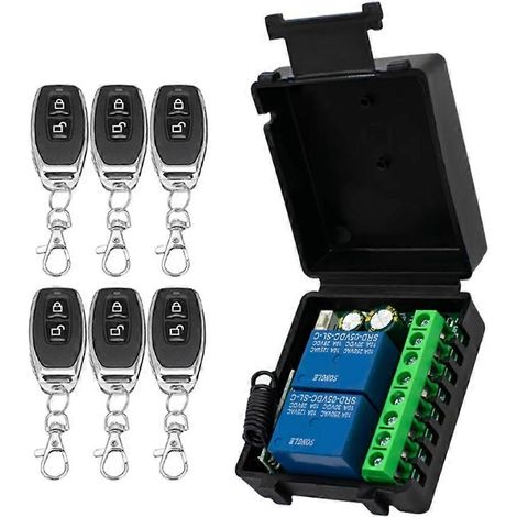 Télécommande sans fil 433 MHz, relais 85-256 V CA, module récepteur 2 canaux pour portes de garage, éclairage et rideaux (1/5)