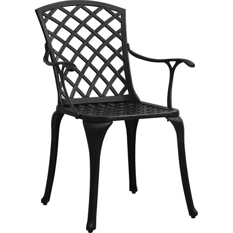 Maison Exclusive - Set da Bistrot 3 pz in Alluminio Pressofuso Nero (1/5)