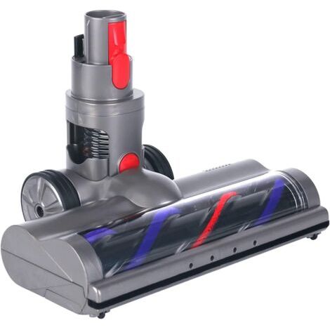 Elektrische Turbobürste für Dyson V7, V8, V10, V11 und V15 – Direktantrieb – 4 LED-Leuchten – Für Hartböden und Parkett – ABS-Kunststoff und Nylon