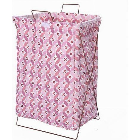 Cleafe - Cesto Contenitore Porta Biancheria Pieghevole Panni Sporchi Bagno 79213 Rosa - (1/2)