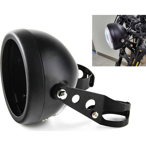 Cuvelage Optique 5.75" - - Phare Rond - Noir satiné - Avec Fixations (1/5)