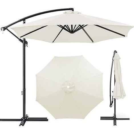 Umbrella Cloth Replacement Parasol Canopy, 7ft/9ft/10ft Garden Cover, Washable Patio Canopy(Red,9ft 8Ribs)(Beige,7ft 6Ribs) (1/4)