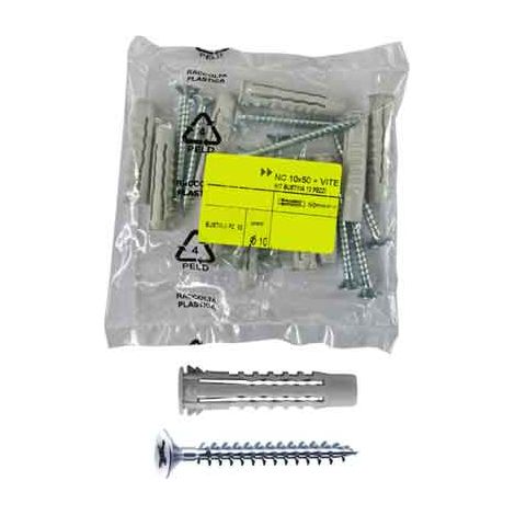 TASSELLO NCV IN BUSTA Ø  8x40 + vite 5,0x45 - conf. 10 pezzi - TECFI