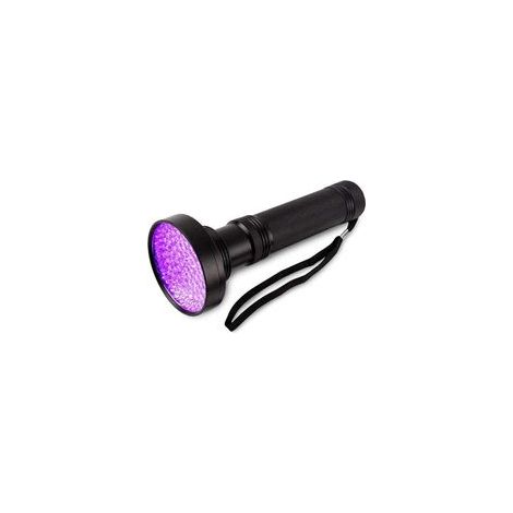 UV 100 LED Puissante,UV Lampe de Poche 395nm Lumiere Noire,Ultraviolet flashlight,Ultra Violet Détecteur pour Urine Animale （Aucune pile incluse）