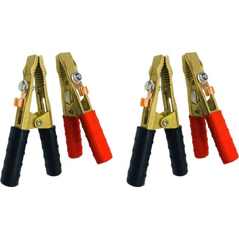 Kit 4 pinces pro(+ et -) en laiton de batterie ou de demarrage 250B,Pinces de demarrageou de batterie (1/4)