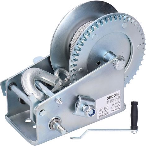 3000 lb selbstsichernde Handwinde, manueller Traktorlastheber mit Gummigriff, Hebevorrichtung für schwere Lasten (1/5)