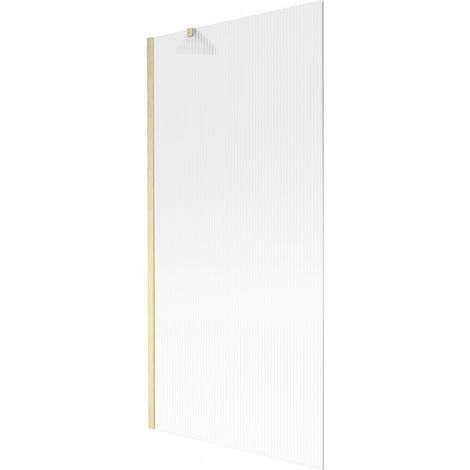 Mexen Next Badewannenabtrennung 1-flügelig 90 x 150 cm, gestreift, gold gebürstet - 895-090-000-00-09-55 (1/5)