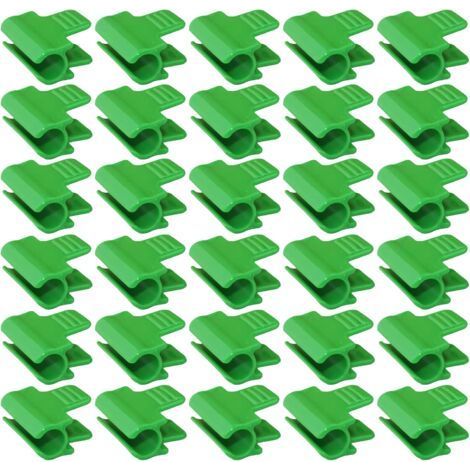 30 Serre Film Pinces, Fixations pour Serre, 11mm Clip de Serre, clips pour plantes, Clip Cerceau Tunnel de Filet en Plastique, pour Serres, support d'extension de plantes, Abris-Chrom (1/5)