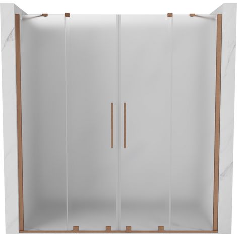 Mexen Velar Duo porte doccia scorrevoli 170 cm, brina, rame spazzolato - 871-170-000-32-65 (1/5)
