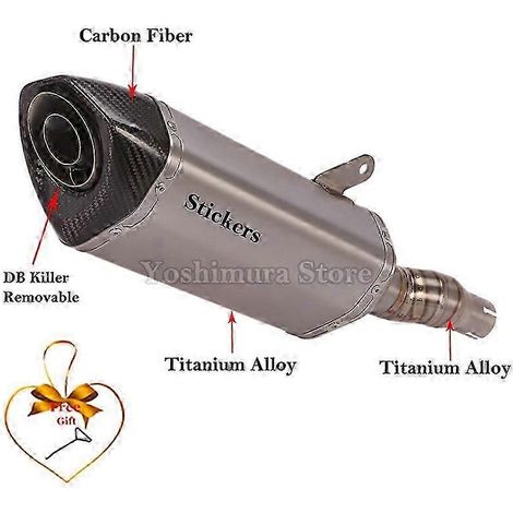 Silenciador De Escape De Aleacin De Titanio Para Motocicleta, Sistema Completo De Escape Modificado Para Sym Cruisym 300i Joymax Z300 Joymax Z250 2018( D) (1/5)