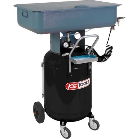 Kstools – Fontaine de lavage 60 litres – Nettoyage pneumatique avec pinceau – 4 roues pour maniabilité – Cuve visible 70 litres (1/3)