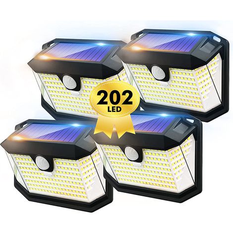 LED Solar Light paysage Cour éclairage humain induction imperméable à l'eau extérieure solaire wall light - 4pcs