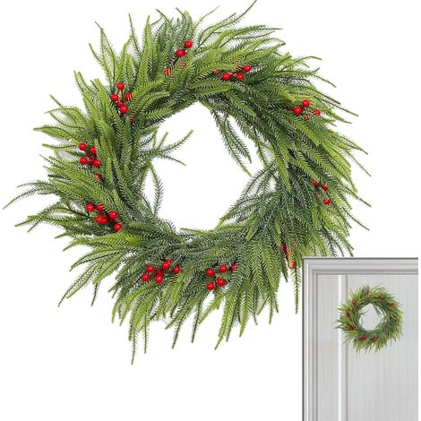 Guirlande de Baies de Noël - Décoration Festive Végétale Artificielle,Décoration de Pin Artificiel pour Sapin de Noël,pour Mur Table Cheminée Fenêtre Réunion Salon Fête (1/5)