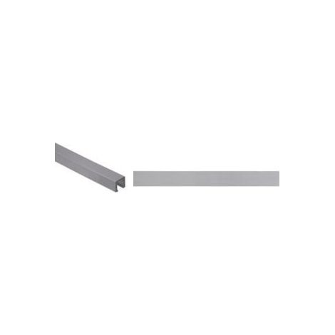 Listel Fixmi alu anodise argent brillant Longueur profilé: 2m50 - Epaisseur: 6 mm - Hauteur profilé: 8 mm (1/4)