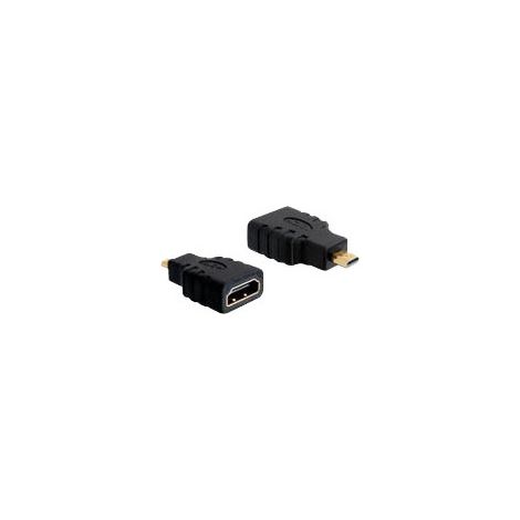 Delock HDMI micro D/HDMI A - HDMI mirco D - HDMI A - Schwarz
