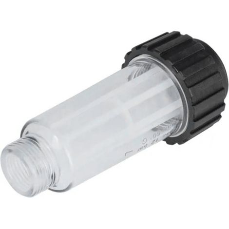 Filtre fileté transparent taille moyenne pour machines de nettoyage domestique et aspiration d'eau de lavage auto (exclusivité Mexique) (1/5)