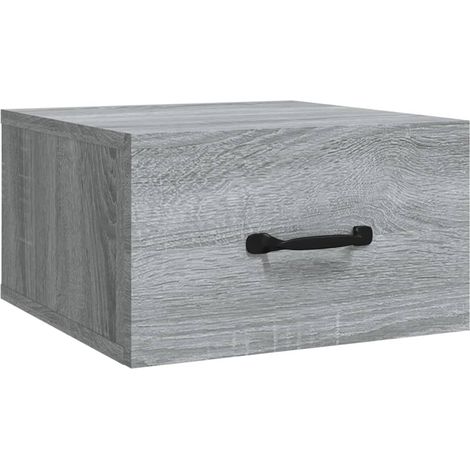Maison Exclusive - Comodino a Muro Grigio Sonoma 35x35x20 cm